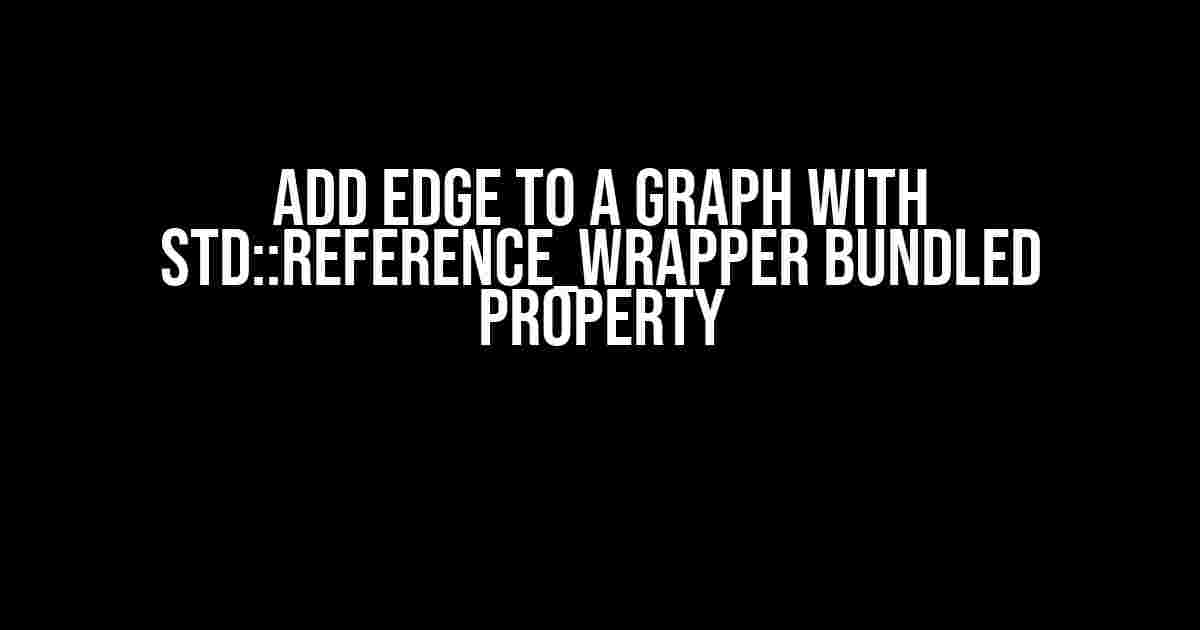 Add Edge to a Graph with std::reference_wrapper Bundled Property