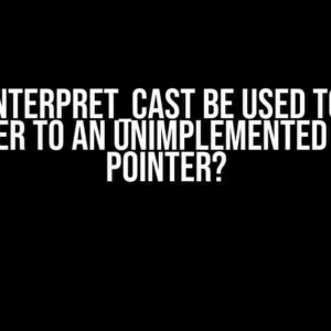 Can reinterpret_cast be used to cast a pointer to an unimplemented class pointer?