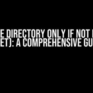 Create Directory Only If Not Exists (.NET): A Comprehensive Guide