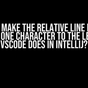 How to Make the Relative Line Number Shift One Character to the Left as VSCode Does in IntelliJ?