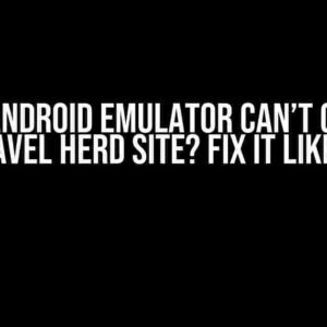 Oh No! Android Emulator Can’t Connect to Laravel Herd Site? Fix It Like a Pro!